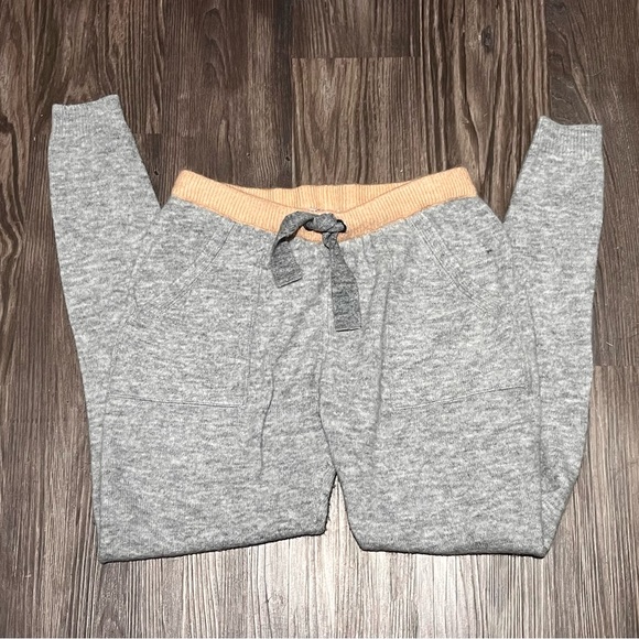 Vintage Havana Pants - Vintage Havana Joggers Pants Sweater Knit Gray Small drawstring